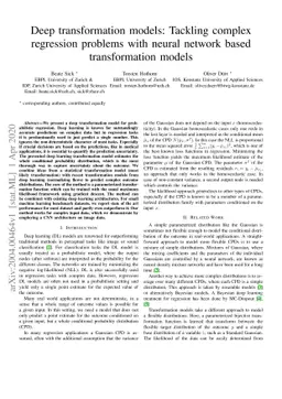 Deep transformation models: Tackling complex regression problems with
  neural network based transformation models