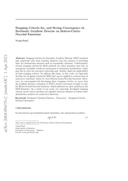 Stopping Criteria for, and Strong Convergence of, Stochastic Gradient
  Descent on Bottou-Curtis-Nocedal Functions