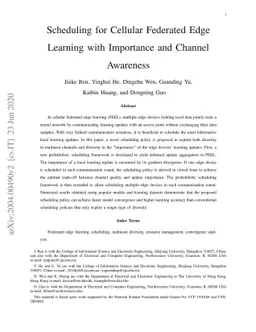 Scheduling for Cellular Federated Edge Learning with Importance and
  Channel Awareness