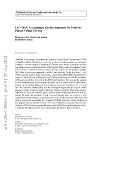 LGVTON: A Landmark Guided Approach to Virtual Try-On