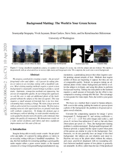 Background Matting: The World is Your Green Screen