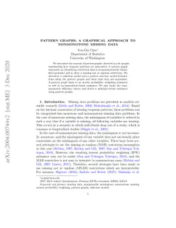 Pattern graphs: a graphical approach to nonmonotone missing data