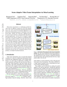 Scene-Adaptive Video Frame Interpolation via Meta-Learning