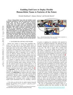 Enabling End-Users to Deploy Flexible Human-Robot Teams to Factories of
  the Future