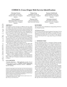 CORSICA: Cross-Origin Web Service Identification