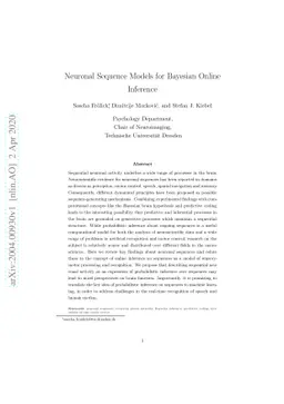 Neuronal Sequence Models for Bayesian Online Inference