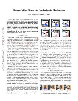 Human-Guided Planner for Non-Prehensile Manipulation