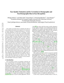 Face Quality Estimation and Its Correlation to Demographic and
  Non-Demographic Bias in Face Recognition