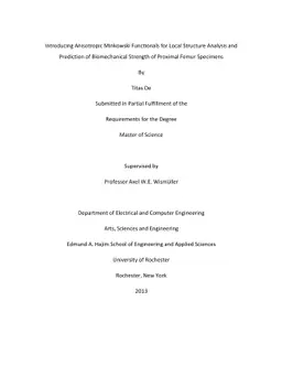 Introducing Anisotropic Minkowski Functionals for Local Structure
  Analysis and Prediction of Biomechanical Strength of Proximal Femur Specimens