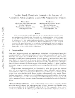 Provable Sample Complexity Guarantees for Learning of Continuous-Action
  Graphical Games with Nonparametric Utilities