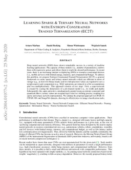 Learning Sparse & Ternary Neural Networks with Entropy-Constrained
  Trained Ternarization (EC2T)