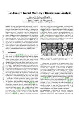 Randomized Kernel Multi-view Discriminant Analysis