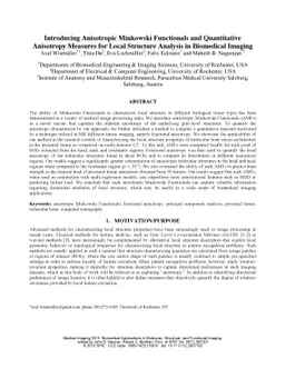 Introducing Anisotropic Minkowski Functionals and Quantitative
  Anisotropy Measures for Local Structure Analysis in Biomedical Imaging