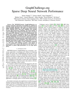 GraphChallenge.org Sparse Deep Neural Network Performance