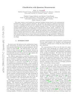 Supervised Learning with Quantum Measurements