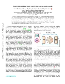 Long-term prediction of chaotic systems with recurrent neural networks