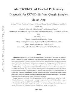AI4COVID-19: AI Enabled Preliminary Diagnosis for COVID-19 from Cough
  Samples via an App