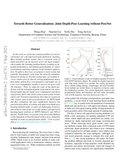 Towards Better Generalization: Joint Depth-Pose Learning without PoseNet