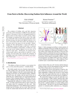 From Paris to Berlin: Discovering Fashion Style Influences Around the
  World