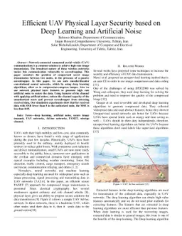 Efficient UAV Physical Layer Security based on Deep Learning and
  Artificial Noise