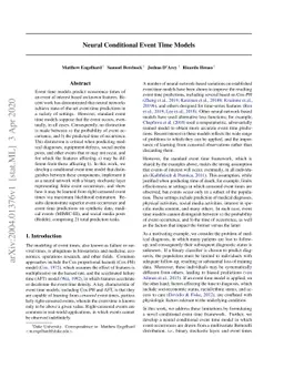 Neural Conditional Event Time Models