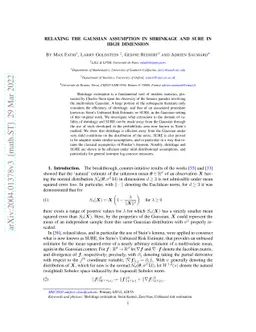 Relaxing the Gaussian assumption in Shrinkage and SURE in high dimension