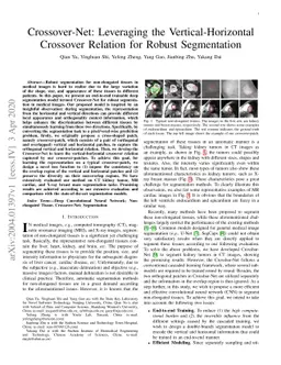 Crossover-Net: Leveraging the Vertical-Horizontal Crossover Relation for
  Robust Segmentation