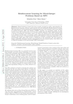 Reinforcement Learning for Mixed-Integer Problems Based on MPC