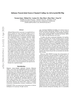 Infomax Neural Joint Source-Channel Coding via Adversarial Bit Flip