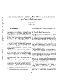 Generating Similarity Map for COVID-19 Transmission Dynamics with
  Topological Autoencoder