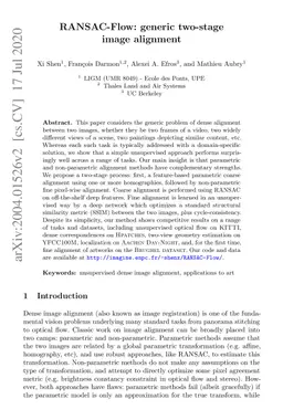 RANSAC-Flow: generic two-stage image alignment