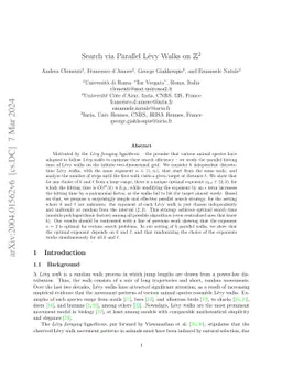 Search via Parallel Lévy Walks on $\mathbb{Z}^2$