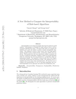 A New Method to Compare the Interpretability of Rule-based Algorithms