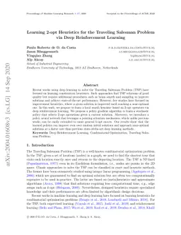Learning 2-opt Heuristics for the Traveling Salesman Problem via Deep
  Reinforcement Learning