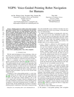 VGPN: Voice-Guided Pointing Robot Navigation for Humans
