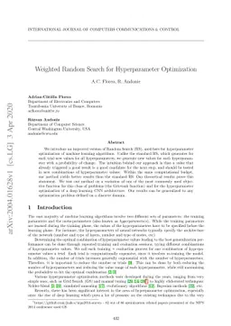 Weighted Random Search for Hyperparameter Optimization