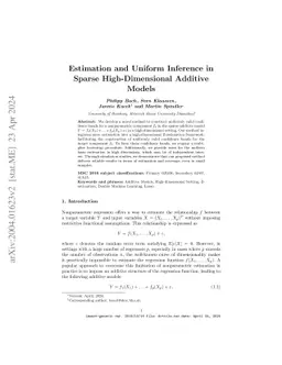 Estimation and Uniform Inference in Sparse High-Dimensional Additive
  Models