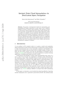 Intrinsic Point Cloud Interpolation via Dual Latent Space Navigation