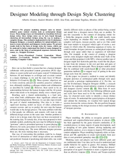 Designer Modeling through Design Style Clustering