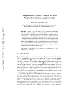Unsupervised Domain Adaptation with Progressive Domain Augmentation