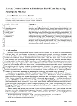 Stacked Generalizations in Imbalanced Fraud Data Sets using Resampling
  Methods