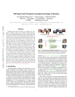 Self-Supervised Viewpoint Learning From Image Collections