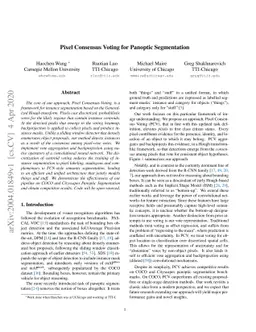 Pixel Consensus Voting for Panoptic Segmentation