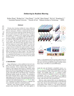 Deblurring by Realistic Blurring