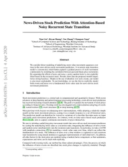 News-Driven Stock Prediction With Attention-Based Noisy Recurrent State
  Transition
