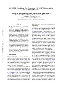 CG-BERT: Conditional Text Generation with BERT for Generalized Few-shot
  Intent Detection