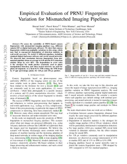 Empirical Evaluation of PRNU Fingerprint Variation for Mismatched
  Imaging Pipelines