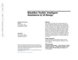 BlackBox Toolkit: Intelligent Assistance to UI Design