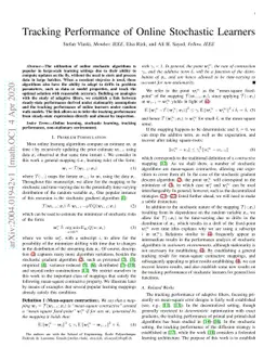 Tracking Performance of Online Stochastic Learners