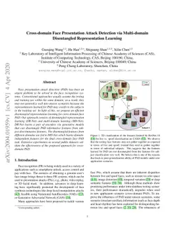 Cross-domain Face Presentation Attack Detection via Multi-domain
  Disentangled Representation Learning